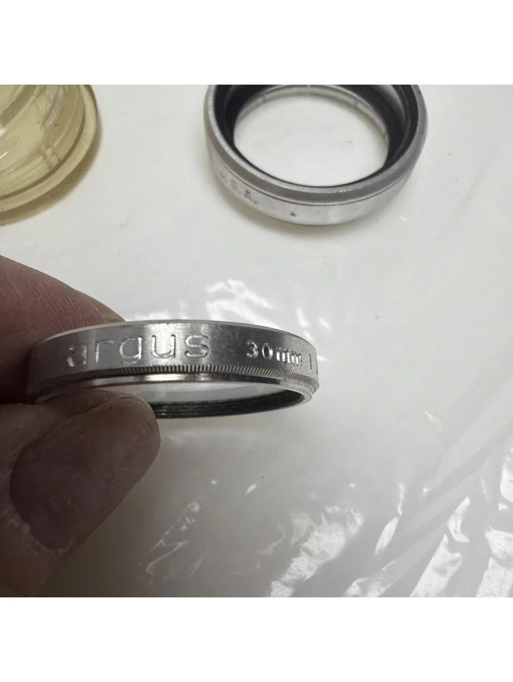 Argus 30 mm 1 Diopter Portrait Lens & Adapter Ring 28.5 mm Aluminum Vintage